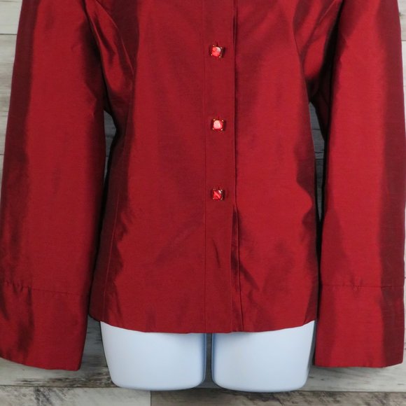 Larry Levine* Women's Long Sleeve Button Down Fully Lined Suit Jacket~ Size 16 - Picture 11 of 12